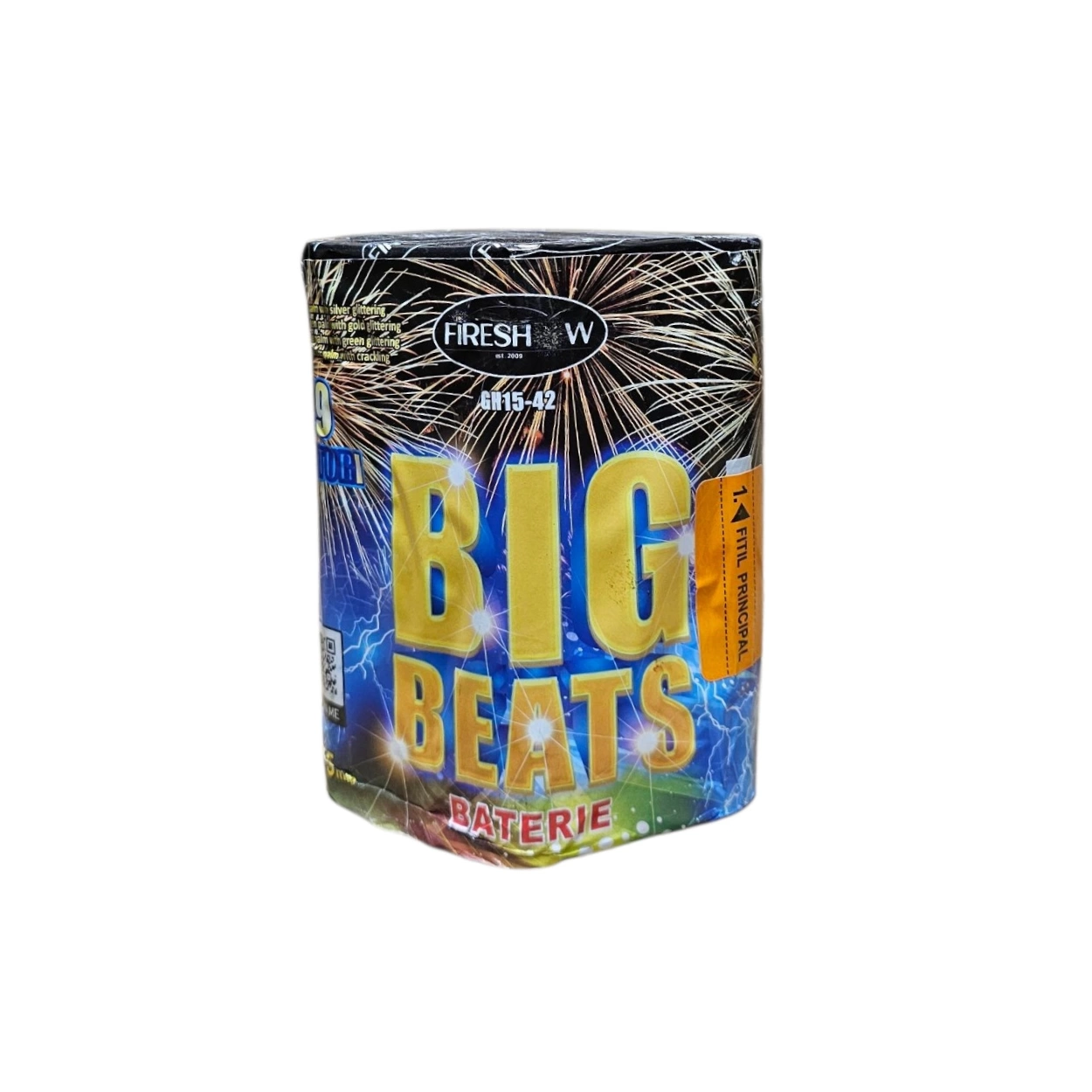 Big Beats tűzij&aacute;t&eacute;k telep 19 l&ouml;v&eacute;ssel, 25 mm kaliberrel, Fireshow m&aacute;rk&aacute;t&oacute;l