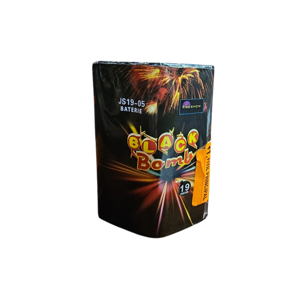 Black Bomb tűzij&aacute;t&eacute;k telep 19 l&ouml;v&eacute;ssel, 20 mm kaliberrel, Fireshow m&aacute;rk&aacute;t&oacute;l