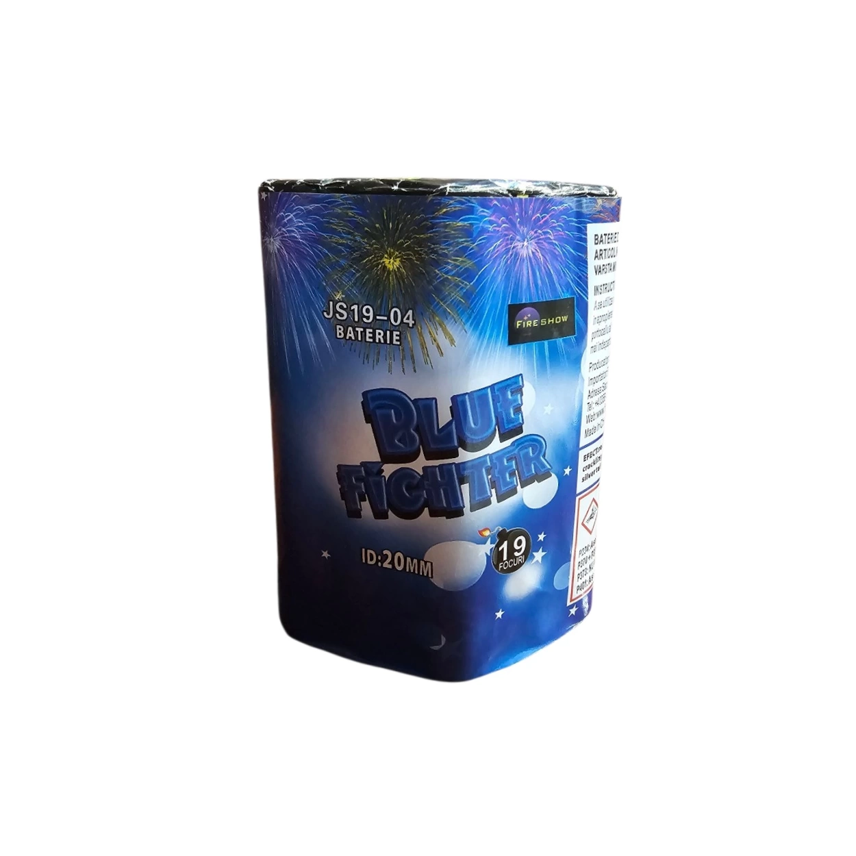 Blue Fichter tűzij&aacute;t&eacute;k telep 19 l&ouml;v&eacute;ssel, 20 mm kaliberrel, Fireshow m&aacute;rk&aacute;t&oacute;l