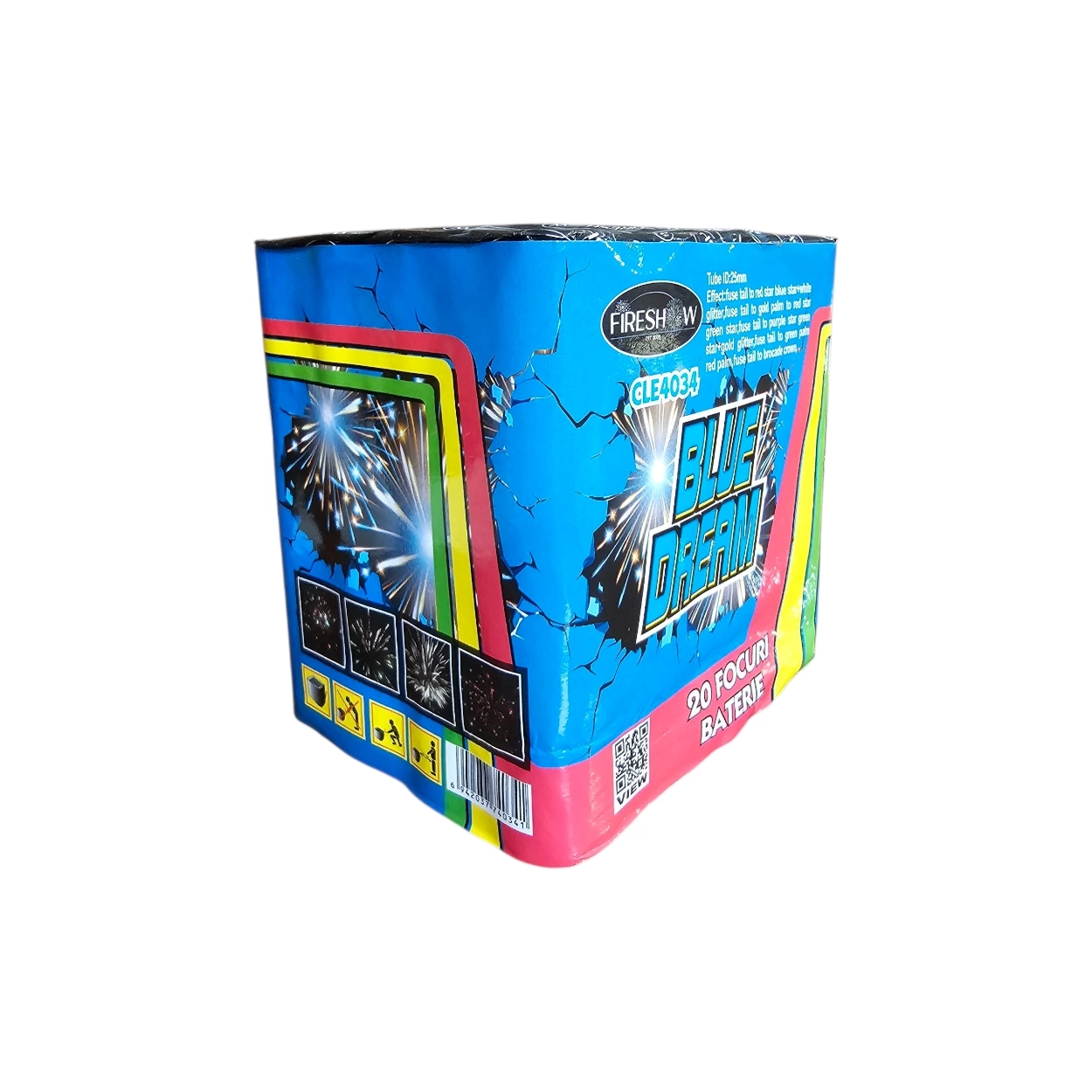 Blue Dream tűzij&aacute;t&eacute;k telep 20 l&ouml;v&eacute;ssel, 25 mm kaliberrel, Fireshow m&aacute;rk&aacute;t&oacute;l