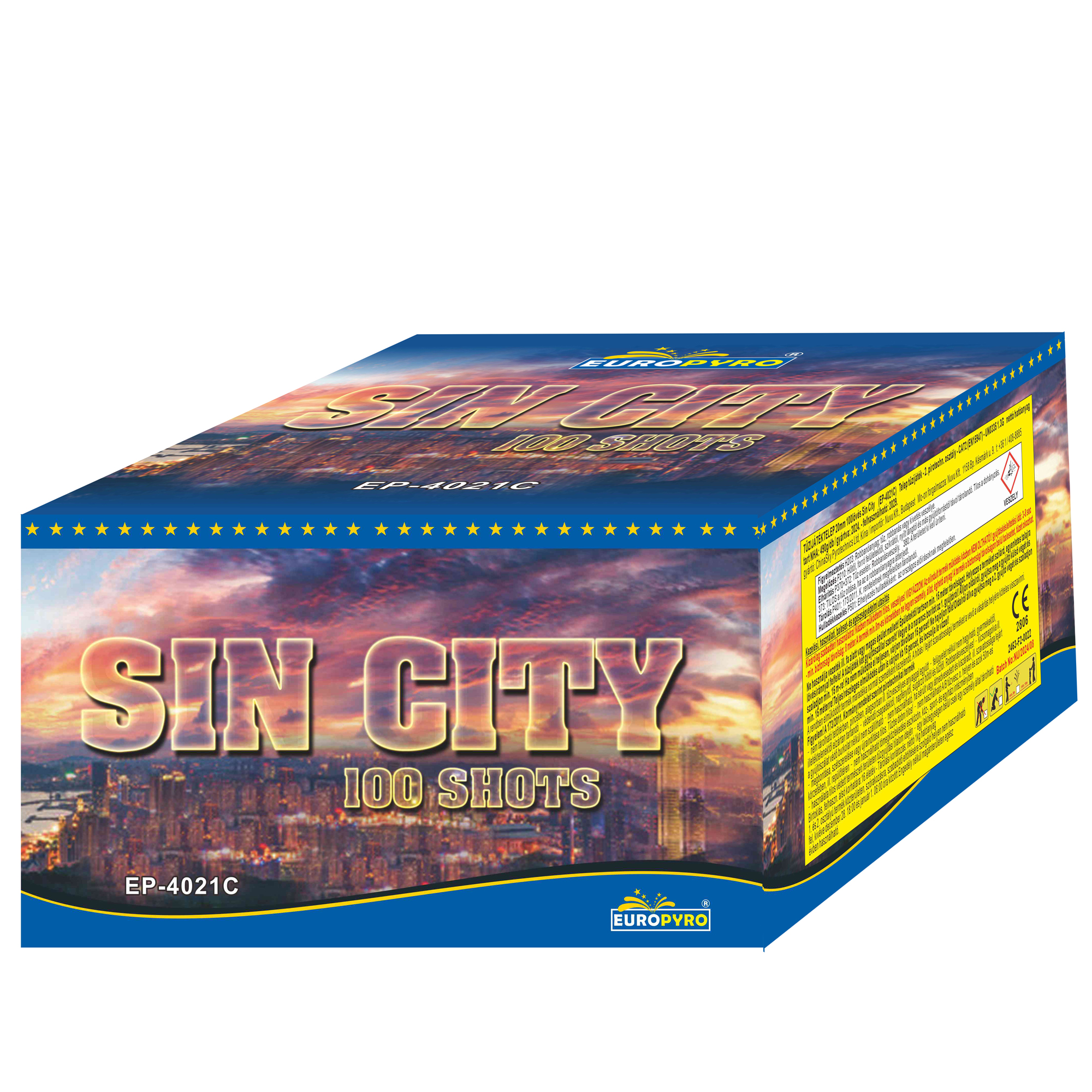 Sin City tűzij&aacute;t&eacute;k telep 100 l&ouml;v&eacute;ssel &eacute;s 20 mm kaliberrel