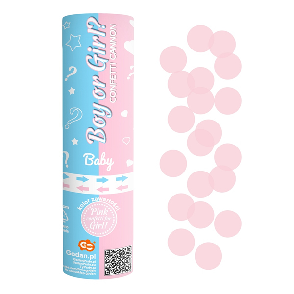 R&oacute;zsasz&iacute;n babav&aacute;r&oacute; konfetti kil&ouml;vő 15 cm &ndash; kisl&aacute;ny bejelent&eacute;s&eacute;hez