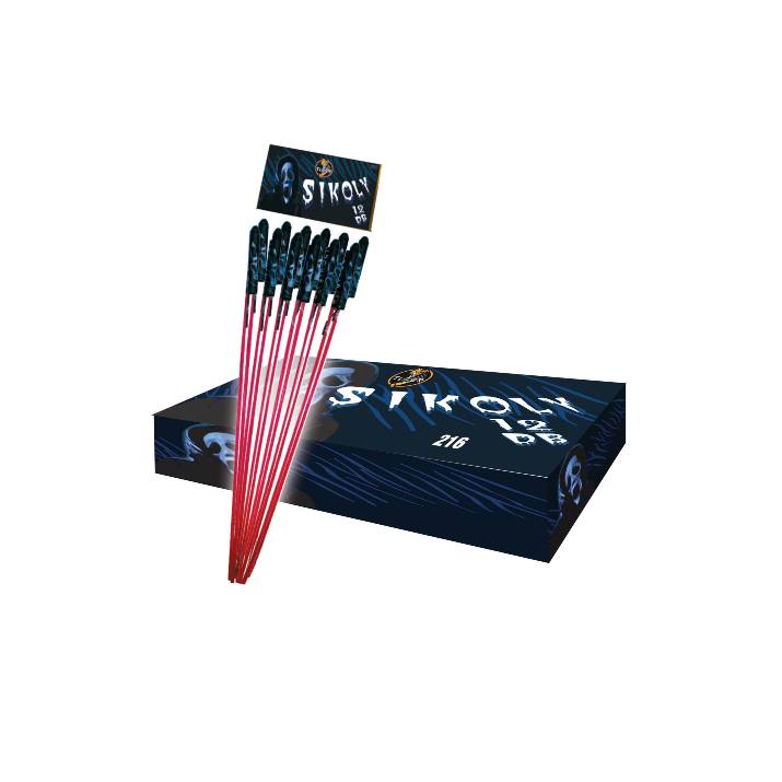 Sikoly II. Durran&oacute;s, 12 db-os, 6 mm-es F2 pirotechnikai csomag, hangos durran&aacute;sokkal