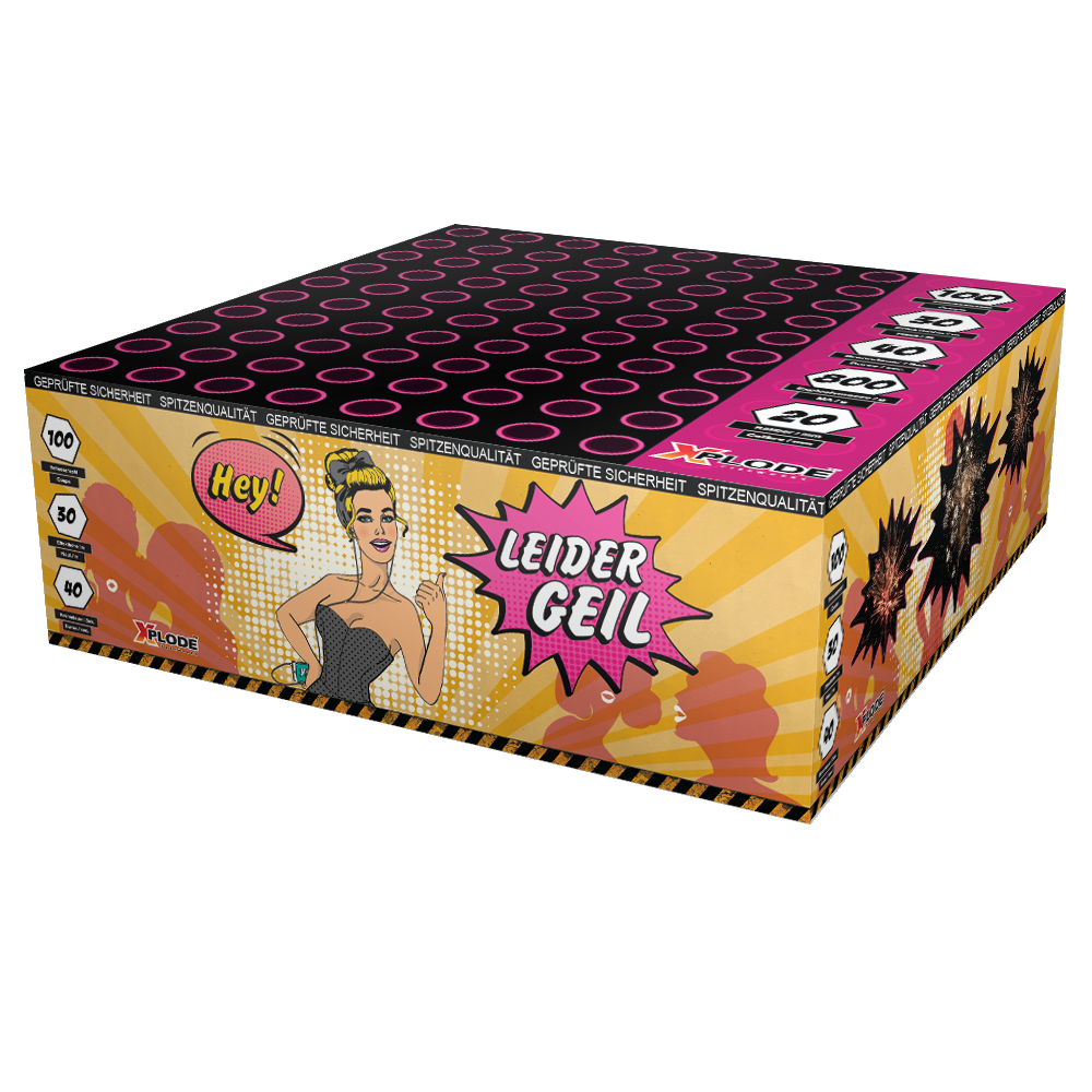 LEIDER GEIL tűzij&aacute;t&eacute;k telep100 l&ouml;v&eacute;ssel , 20 mm-es cs&ouml;vekkel