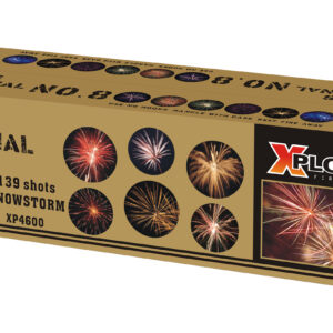 Snowstorm tűzijáték telep, 139 lövéssel, 25 mm kaliberrel, 80 másodperces látványshow