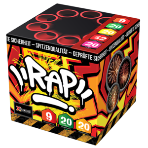 RAP tűzijáték telep 9 lövéssel, 20 mm kaliberrel, Xplode márkától