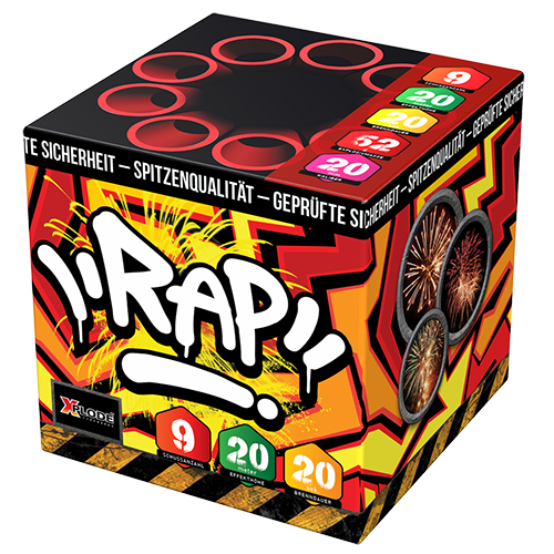 RAP tűzij&aacute;t&eacute;k telep 9 l&ouml;v&eacute;ssel, 20 mm kaliberrel, Xplode m&aacute;rk&aacute;t&oacute;l